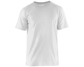 Blåkläder Workwear T-shirt i hvid, størrelse M, fremstillet af 100% bomuld med rund halsudskæring.