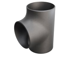 Tee P235GH med dimensionerne 159,0 x 4,5 mm, fremstillet i stål og standardiseret efter DIN 2615/EN 10253-2.