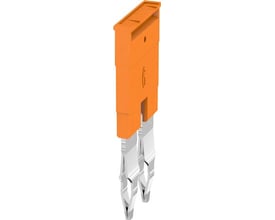 Weidmüller Laske ZQV 6N/2, en orange 2-polet laske med PUSH IN teknologi til 6mm² ledninger.
