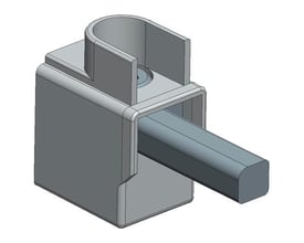 Katko AL/CU klemme KKL1X50T1 til 2,5-50mm² ledere, 125A, viser en solid grå klemme med en skinne indsat.