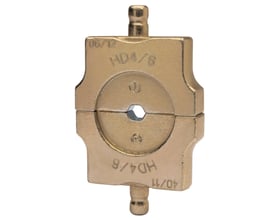 Klauke presseindsats HD 4/6 til kobberkabler, 4-6 mm², med præget mærkning og centrumåbning.