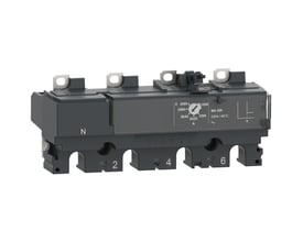 Schneider Electric MA220 4-polet magnetisk strømrelæ til NSX250 afbrydere, med tydelig mærkning og 220A angivelse.
