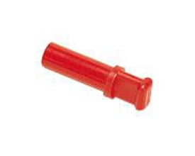 Parker Hannifin metrisk prop, 3mm diameter, lavet af rød teknisk polymer med en let firkantet ende for greb.