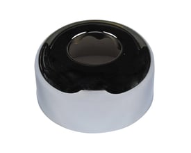 Unico roset til afløbsrør i forkromet messing med en indvendig diameter på 32 mm, vist på hvid baggrund.