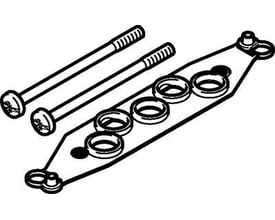 Festo tætningssæt VABD-L1-18B-S-G14 med skruer og monteringsdele i sort-hvid illustration.