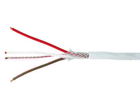 Jevi ELKM-AG-PFA-4 x0,025 DAS4125 grønlandskabel med tre farvede ledere og flettet skærm.