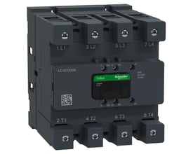 Schneider Electric TeSys Deca Advanced 4P kontaktor, 200A, med 48-130V AC/DC spole og EverLink-tilslutning.