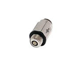 Parker Legris union med kontraventil til 6mm rør og G1/8" gevind i forniklet messing.
