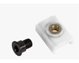 Dormakaba skrue 4 mm med glidestykke og separate reservedele til TS92/93, lav model i kunststof.