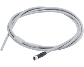 Siemens strømkabel M8 med 4-tråds hun-stik og 2,0 meters længde, grå isolering og synlige kobberledere i enden.
