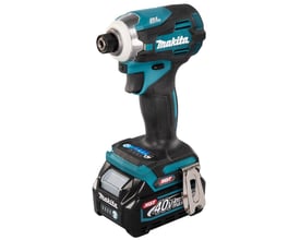 Makita 40V slagskruetrækker set fra siden, med tydelig visning af 4-trins hastighedsindstilling og XGT batteri.