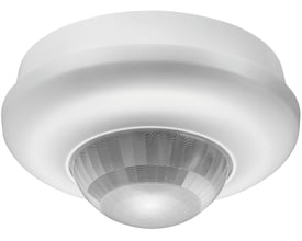 Niko bevægelsessensor til udvendig montage, hvid, 360 graders dækning og 2-kanals funktion, perfekt til høje lofter.