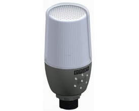 Emas Multi lystårn med 5 LED farver, fast/blink og 90db buzzer, 24VDC PLC, IP65 klassificeret.