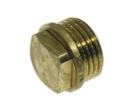 Messing prop med 1/4'' gevind, fremstillet af afzinkningsbestandigt messing og egnet til drikkevand.