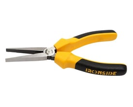 Ironside fladtang på 160 mm med åbne, flade kæber og gul-sorte 2-komponentgreb.