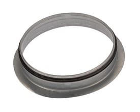 Indløbsrør IL til ventilation i galvaniseret stål med en diameter på 160mm og dobbeltlæbetætning.
