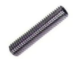 Syrefast A4 pinol skrue M 5x6 mm, ISO 4029/DIN 916, med fuldt gevind og indvendig unbrakonøgle.