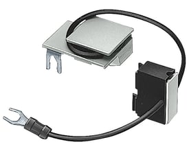 Siemens overspændingsdæmper RC-element med kabel til kontaktorer, 48-127 V AC/70-150 V DC, vist på hvid baggrund.