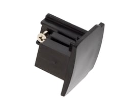 SPS Spectrum DALI endestykke i sort PC-materiale med synlig skrue, måler 33x31x32 mm og har IP20-klassifikation.