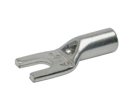 Klauke gaffelformet rørkabelsko til 16 mm² ledere med M6 hul og inspektionshul, fortinnet kobber.