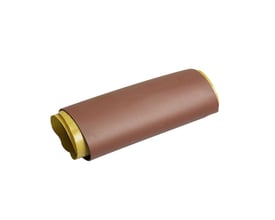 Spole med brun krympeslange HVOT-32/10-A/U-4(S20) fra TE Connectivity, vist på hvid baggrund.