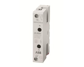 ABB Smissline TP tilslutningsblok ZLS261 med L2 og N markeringer, 63A, 400/690V, 25mm2, hvid.