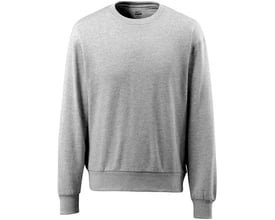 Mascot Crossover Carvin sweatshirt i grå meleret bomuld, størrelse 6XL, vist forfra på hvid baggrund.