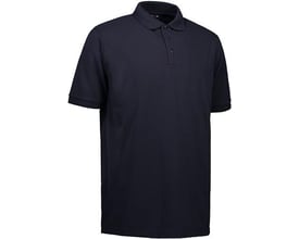 ID Identity navy poloshirt i størrelse 5XL, fremstillet af slidstærkt materiale med klassisk krave og knaplukning.