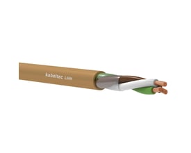 Multikabel fra Kabeltec LIHH med 3x0,75 mm² ledere i brun, hvid og grøn farve, yderbeklædning er UV-bestandig.