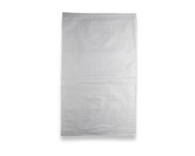 Hvid PP-sæk på 70 x 110 cm og 100 liter, vist fladt forfra med glat, rektangulær form.