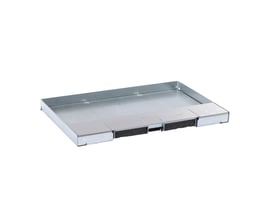 Legrand gulvboks låg i stål med rustfri ståloverflade, 8/12 moduler og flush design, egnet til 15mm gulv.