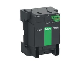Schneider Electric kontrolmodul LX1G3Q til TeSys Giga, 100-250V AC/DC med grøn markering og klar terminalblok.