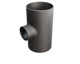 Tee P235GH-TC1 i grå metal med dimensioner 139,7/4X76,1/76,1 mm, produceret efter EN10253-2 standard.