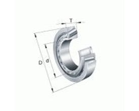 Schaeffler FAG 31307-A konisk rulleleje vist med tekniske dimensioner som indre diameter (d), ydre diameter (D) og bredde (T) i snit.