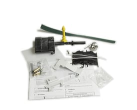 CommScope FIST/FOSC Gel Seal tætningssæt til oval port med sorte tætninger, stropper, beslag og vejledning til 2 kabler på Ø6-16 mm.