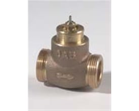 Danfoss VMA sædeventil i rødgods med 3/4" tilslutning, vist fra siden på en lys baggrund.