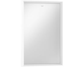 Hansgrohe Xarita E spejl, 500x700mm, med integreret LED-lys, hvid mat aluminiumsramme og infrarød sensor.