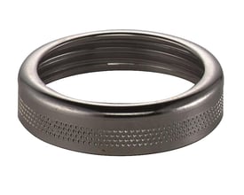 Forkromet messing omløber til 32mm rør med 1 1/4" gevind og markeret greb.