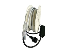 BE Flex-Line XL LED-strip på 5 meter, 11000 lm, med 600 LED/m, klar til montering på en spole med stik og driver.
