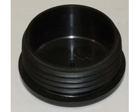 Sort dupsko DPD603 til Ø60 mm rør med 3-4 mm gods, med synlige ribber og indvendig spids.