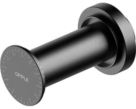 Opple magnetisk koblingsdel til Tallinn-armaturer, sort og cylindrisk med runde flanger set skråt fra siden.