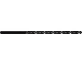 Gühring Spiralbor 235 DIN1869 HSS på 2,5 mm, set tæt fra siden med blankt skaft og lange spiralnoter.
