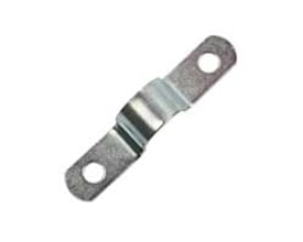 Enkel kabelbøjle i metal med en diameter på 10mm og en 1-laps fastgørelse, perfekt til sikker kabelføring.