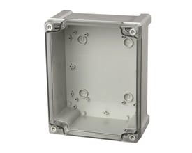 Fibox Tempo kasse TPC241911 med dimensionerne 240x191x107 mm og et gennemsigtigt låg.