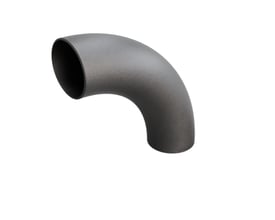 Indura 90° bøjning i P235GH-TC1 stål, dimension 133x4 mm, med 312,5 mm radius på hvid baggrund.