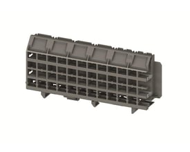 ABB Smissline ZLS926 terminal blok i grå plast med mange firkantede rum til ledningsføring.