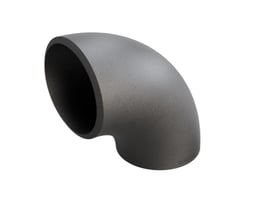 Indura 90° bøjning i P235GH-TC1 stål, 44,5 x 2,6 mm med 3D radius på 51 mm.