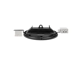 SpectrumLED 12 V DC-controller til LED med 0,5 W og 2 mA, vist som en sort rund enhed med kabler og hvide tilslutningsdele.