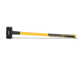 Ironside-forhammer på 4 kg med firkantet hoved og gul-sort glasfiberskaft på 830 mm, vist fra siden.