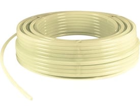 Solar Plus PE-RT Pro3 gulvvarmerør i en lys, oprullet ring, dimensioneret 20 x 2,0 mm og 600 meter langt.